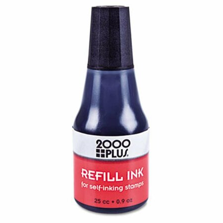 CONSOLIDATED STAMP MFG Consolidated Stamp  2000 PLUS Self-Inking Refill Ink, Black, .9 oz Bottle CO30807